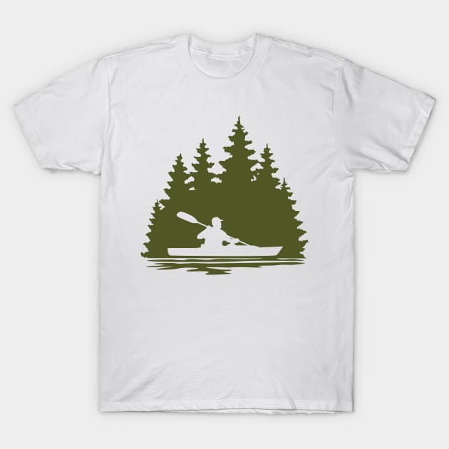 Man Kayaking Scene T-Shirt by SAMMO